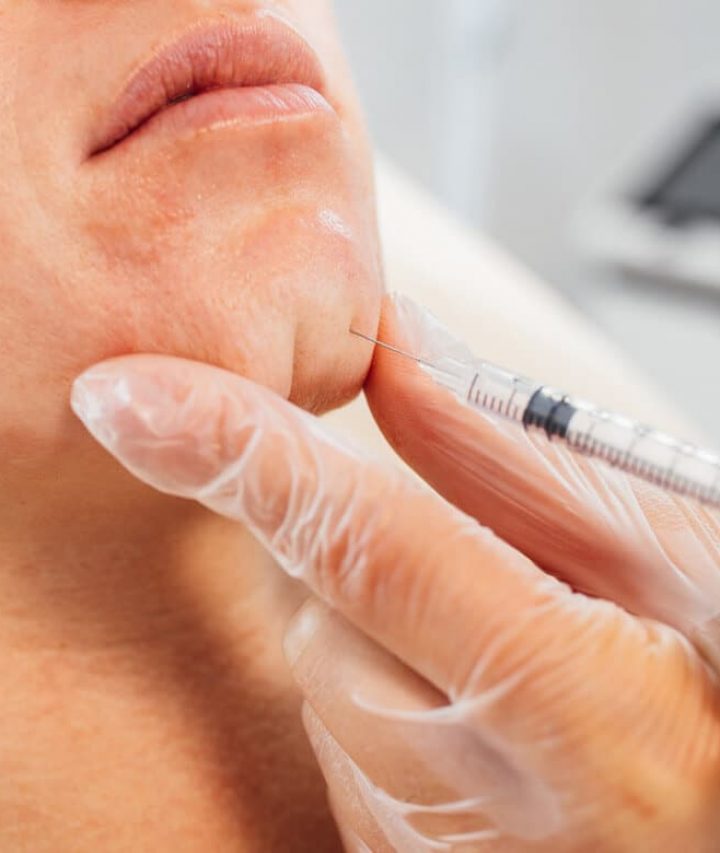 Botox-Pflastersteinkinn